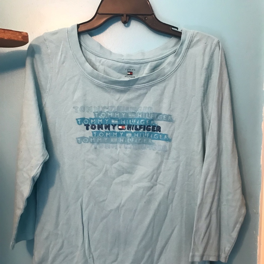 ⭐️Tommy Hilfiger long sleeve blue shirt